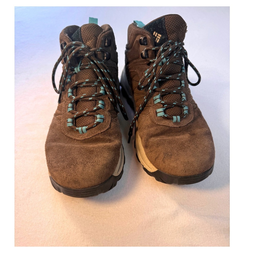 Columbia Women's 9W Wide Brown Suede Leather Hiking Trail Shoes Outdoor